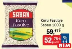 SABAN KURU FASULYE 1000 G